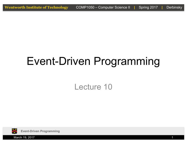 event driven programming