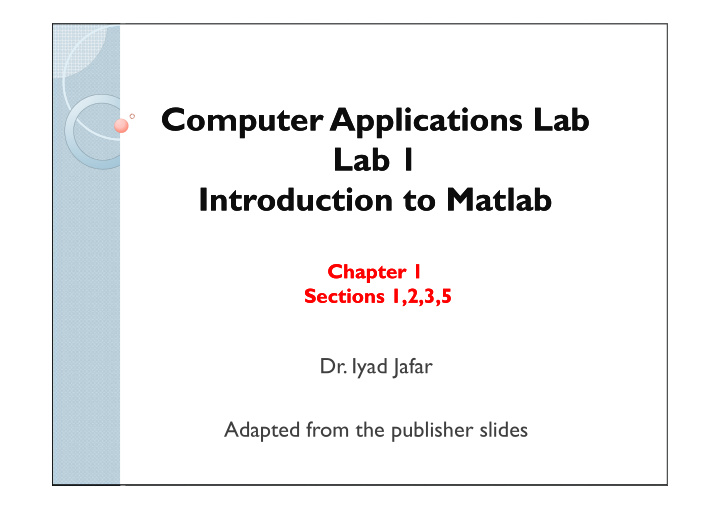 computer applications lab computer applications lab lab 1