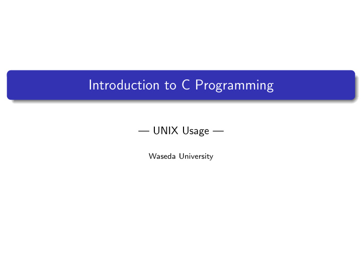 introduction to c programming