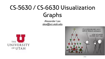 CS-5630 / CS-6630 Visualization  Graphs  Alexander Lex  alex@sci.utah.edu  [xkcd]  Applications of