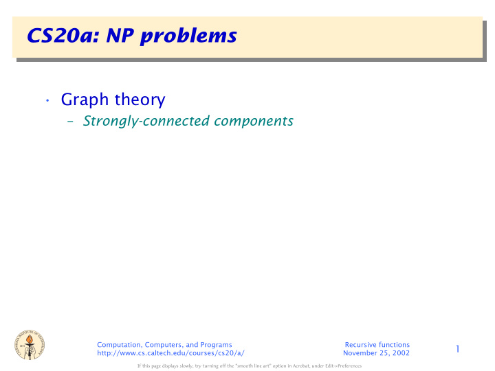 cs20a np problems