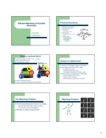1  The Solution Approach  Recognition Framework Model  Pictorial Structure model [EF73]  Graph