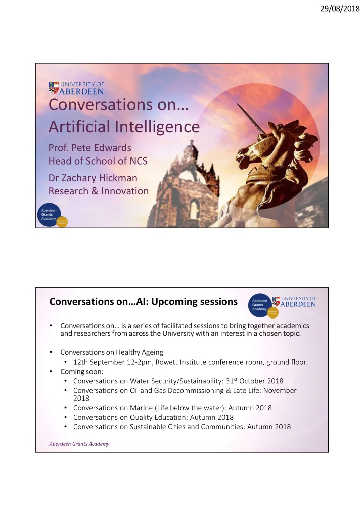 conversations on artificial intelligence