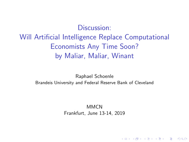 discussion will artificial intelligence replace