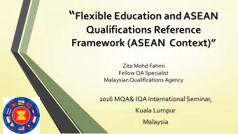 National System and the Connection with  AQRF  2. National  Qualifications System/  Programmes