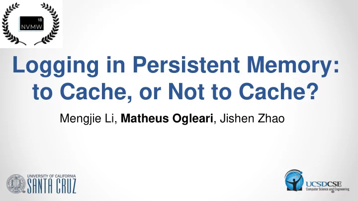 logging in persistent memory