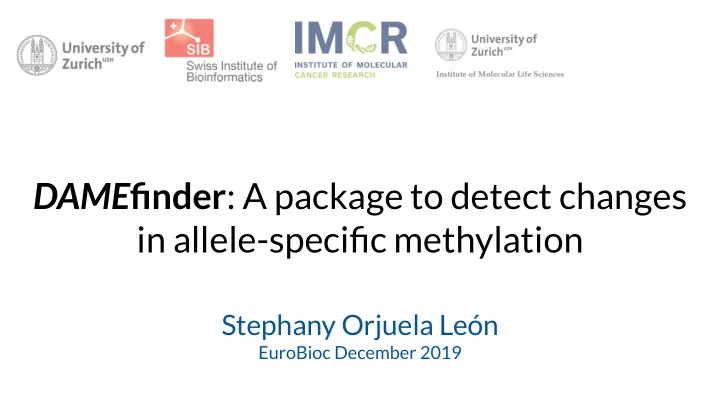 dame finder a package to detect changes in allele