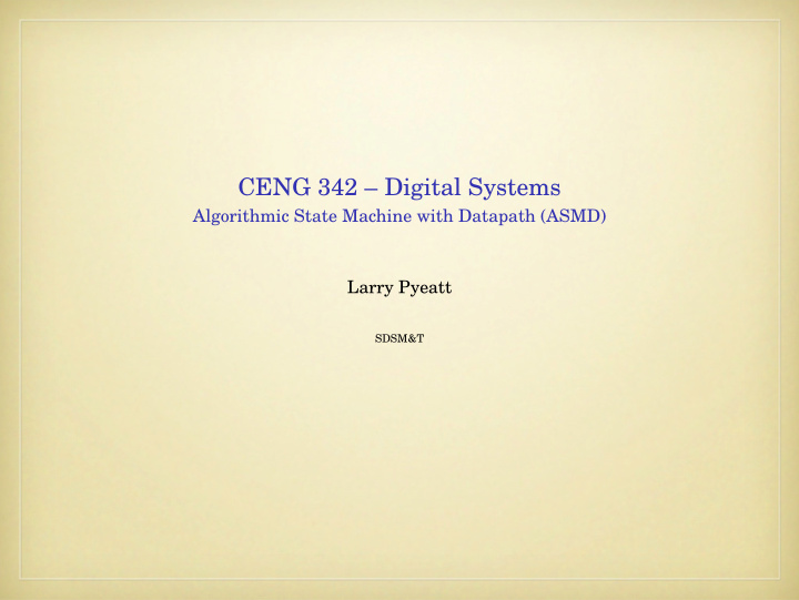 ceng 342 digital systems