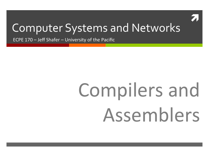 compilers and assemblers