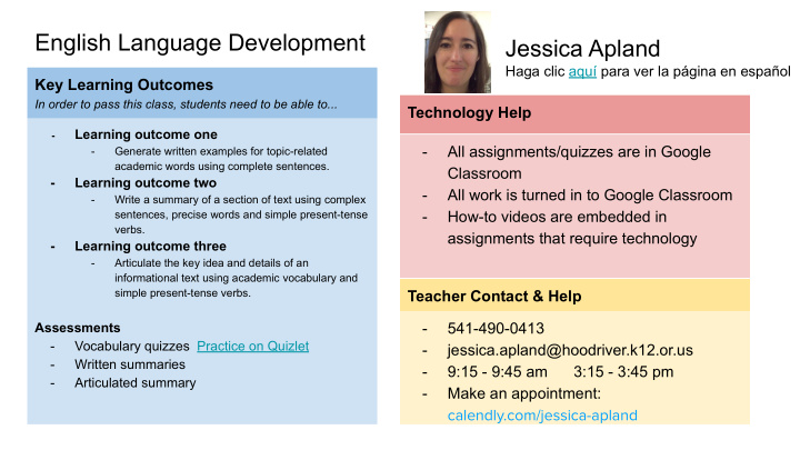 english language development jessica apland