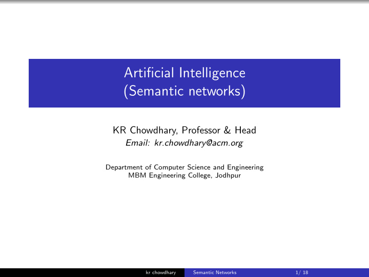 artificial intelligence semantic networks