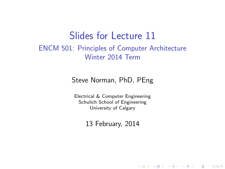 slides for lecture 11