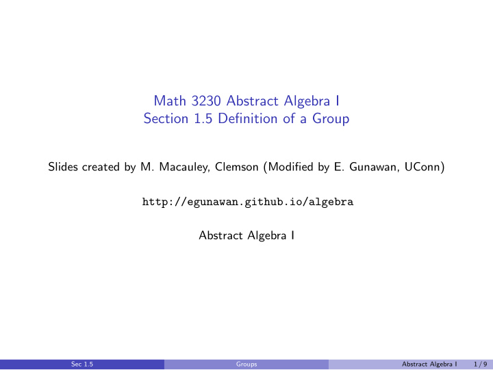 math 3230 abstract algebra i section 1 5 definition of a
