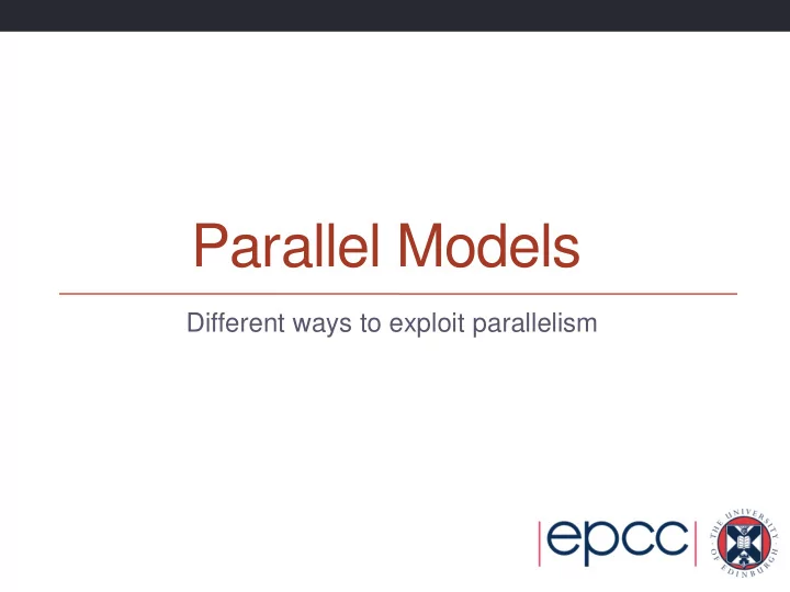 parallel models