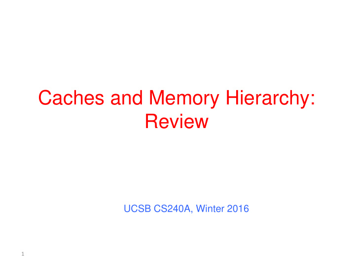 ucsb cs240a winter 2016 1 motivation most applications in