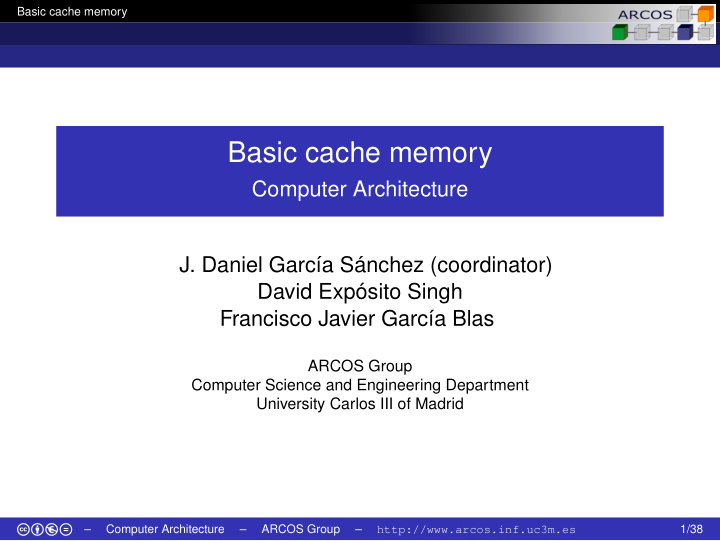 basic cache memory