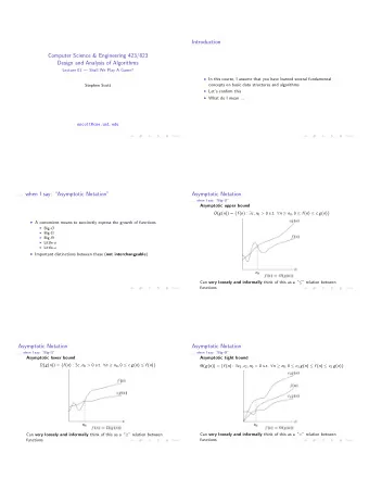 Introduction  Computer Science &amp; Engineering 423/823  Design and Analysis of Algorithms
