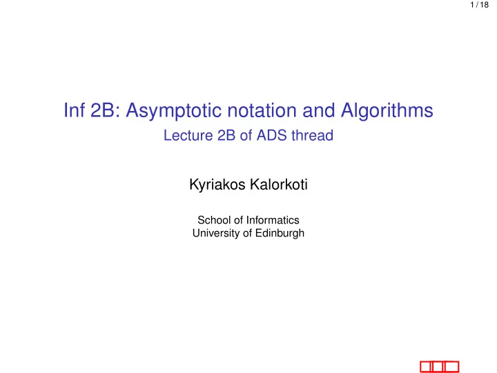 inf 2b asymptotic notation and algorithms