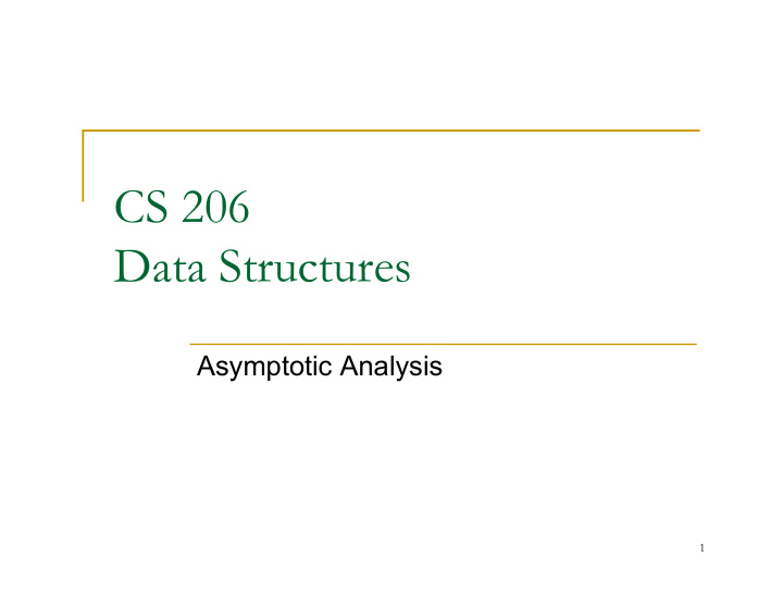 cs 206 data structures