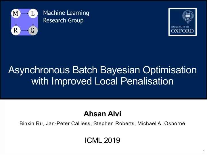 asynchronous batch bayesian optimisation with improved