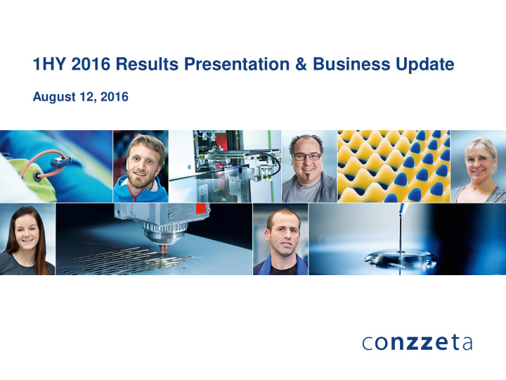 1hy 2016 results presentation amp business update