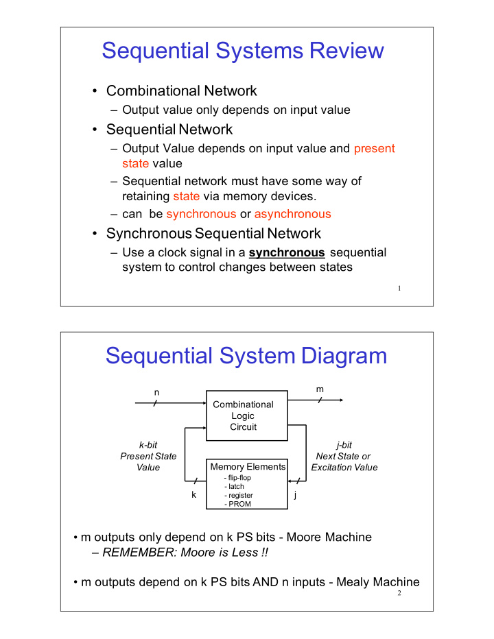 sequential systems review