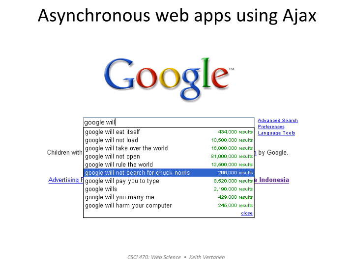 asynchronous web apps using ajax