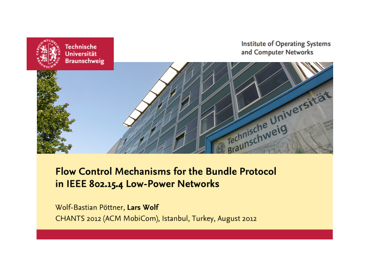 flow control mechanisms for the bundle protocol in ieee