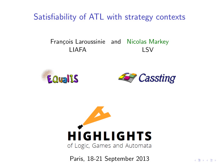 satisfiability of atl with strategy contexts