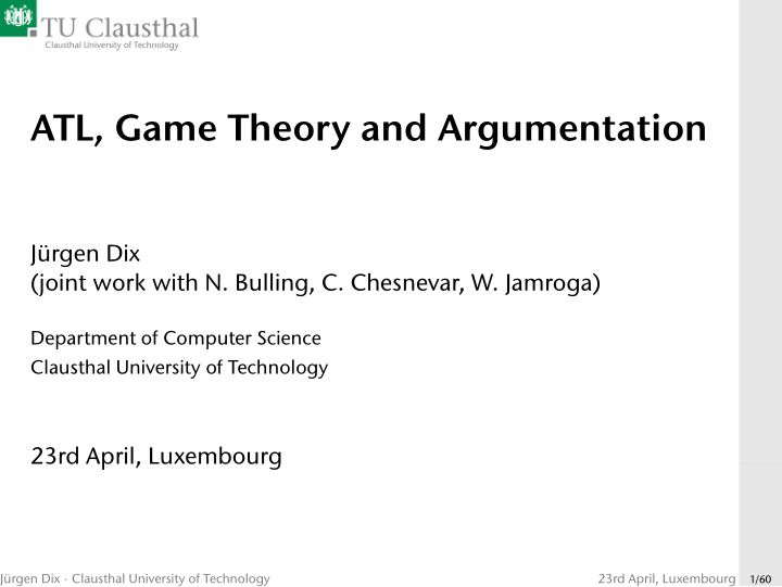 atl game theory and argumentation
