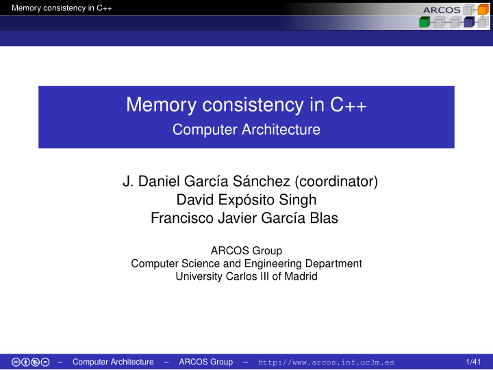 memory consistency in c