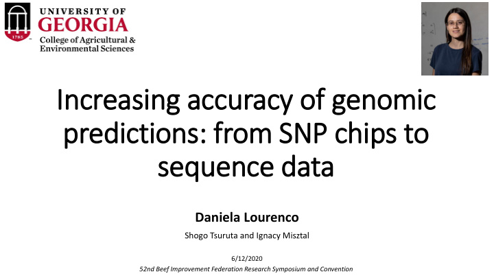 in increasing accuracy of genomic