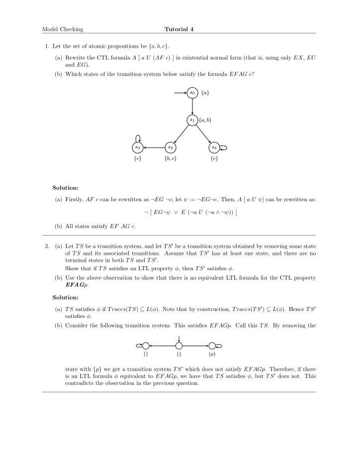 model checking tutorial 4 1 let the set of atomic