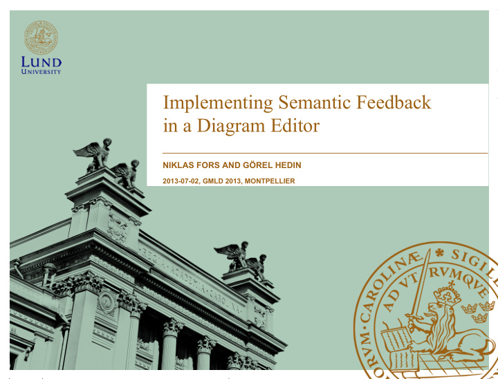 implementing semantic feedback