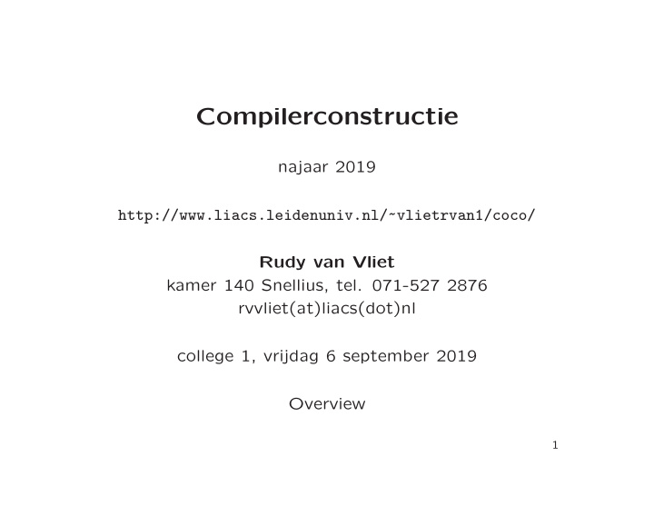 compilerconstructie