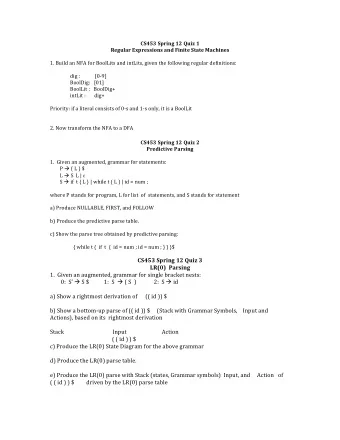 CS453  Spring  12  Quiz  2    Predictive  Parsing      1.    Given