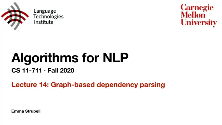 algorithms for nlp