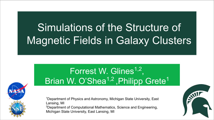 simulations of the structure of magnetic fields in galaxy