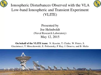 Ionospheric Disturbances Observed with the VLA  Low-band Ionospheric and Transient Experiment