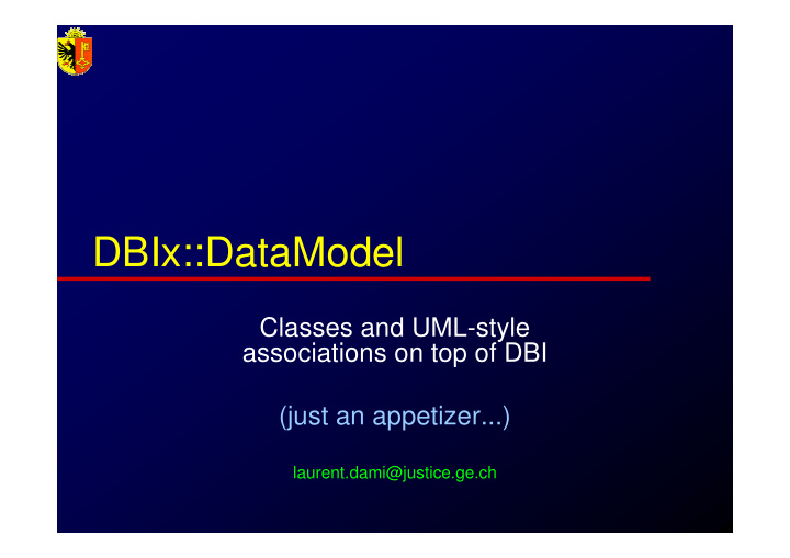 dbix datamodel