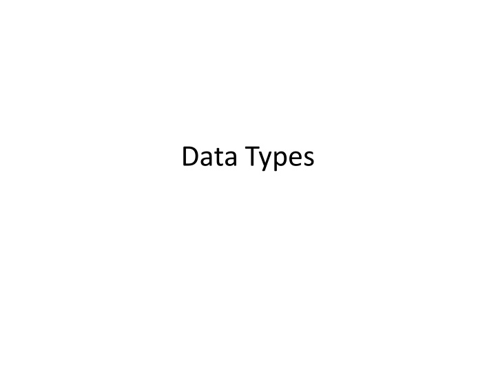 data types data types