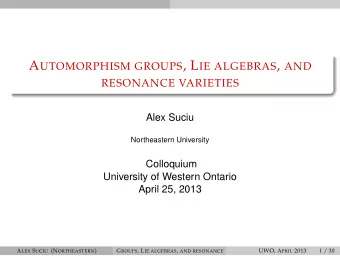 : gr  ( G ) E XAMPLE (P. H ALL , E. W ITT , W. M AGNUS ) Let F n = x x 1 , . . . , x n y be