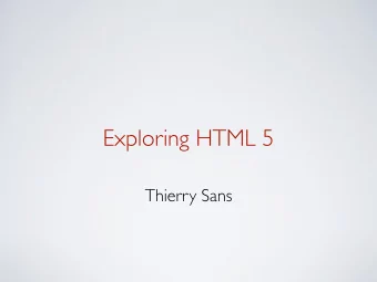 Exploring HTML 5  Thierry Sans  Geolocation  Get GPS coordinates