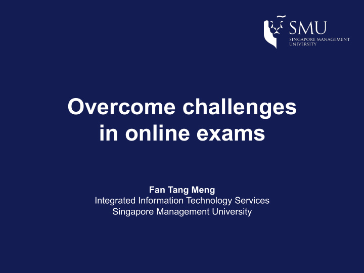 overcome challenges in online exams