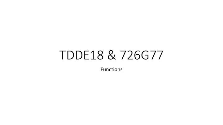tdde18 726g77