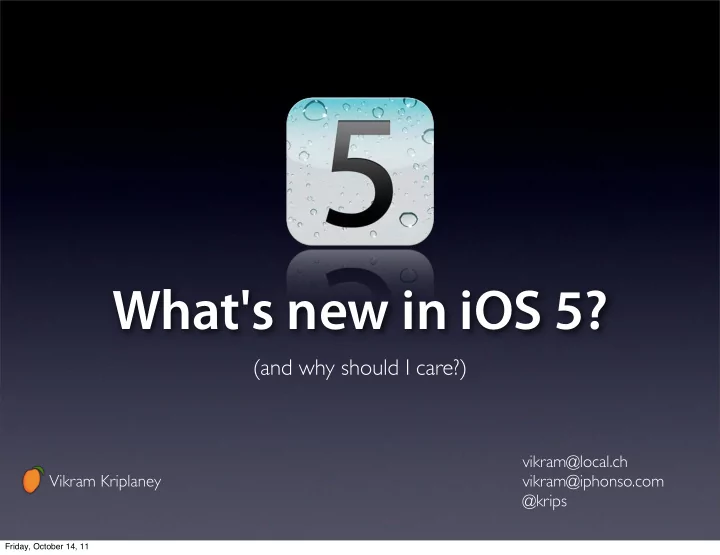 what s new in ios 5