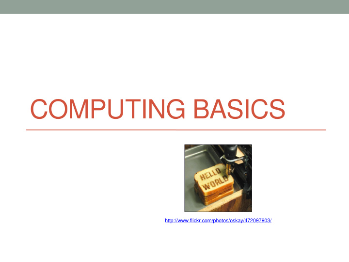 computing basics