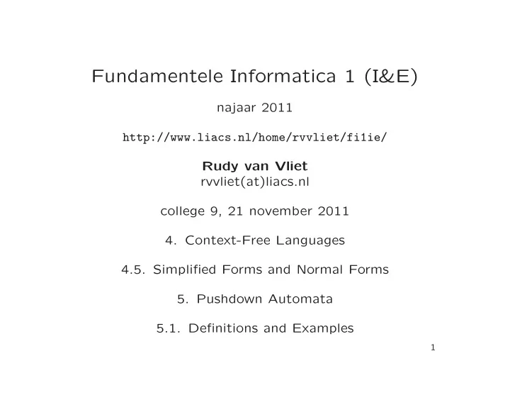 fundamentele informatica 1 i e