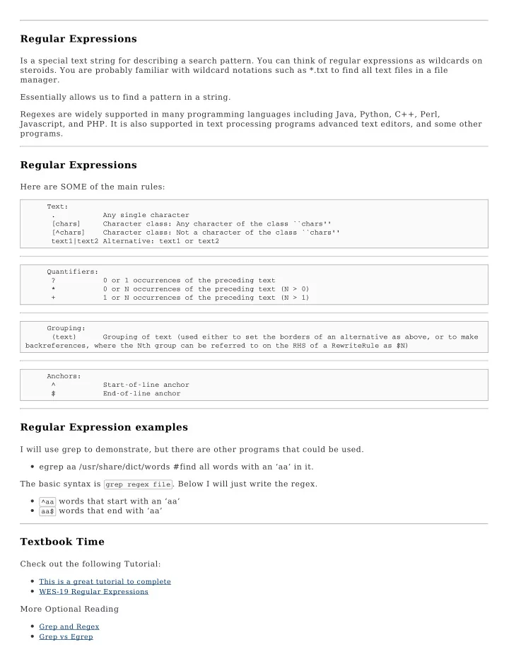 regular expressions