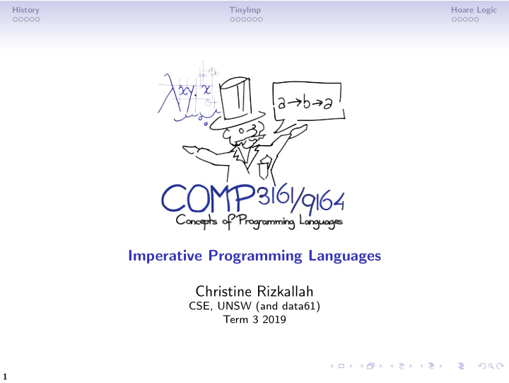 imperative programming languages christine rizkallah